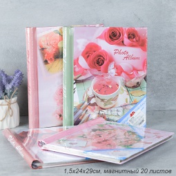 Фотоальбом магн. 20 листов (3032N) микс