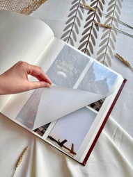 FA Делюкс.50л 29х32, пергам. листы, книж. переплет