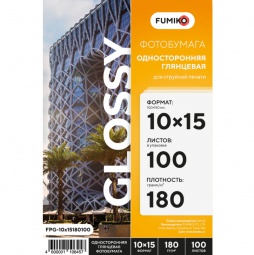 FUMIKO Глянцевая односторонняя 10х15 180 г 100л