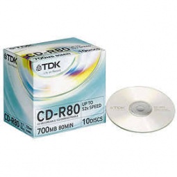 TDK CD-R 80 700mb 52х slim 20 Pack