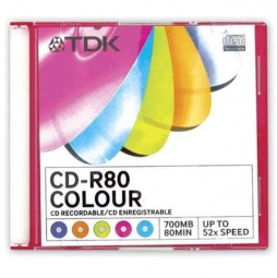 TDK CD-R 80 Color 700mb 52х slim 20 Pack