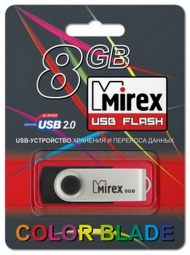 USB Flash Mirex SWIVEL black  4GB (ecopack)