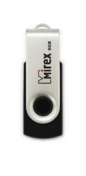USB Flash Mirex SWIVEL black  4GB (ecopack)