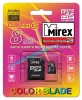 SD Micro  8 GB MIREX Class 10 с адаптером