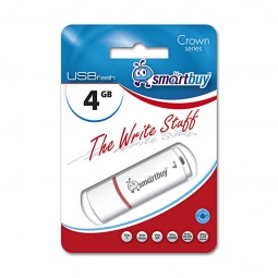 USB Flash Smart Buy  4Gb Crown white